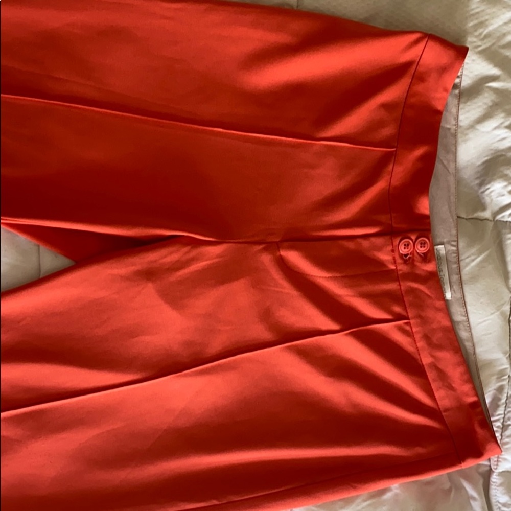 Coral Colored Wide Leg Pants